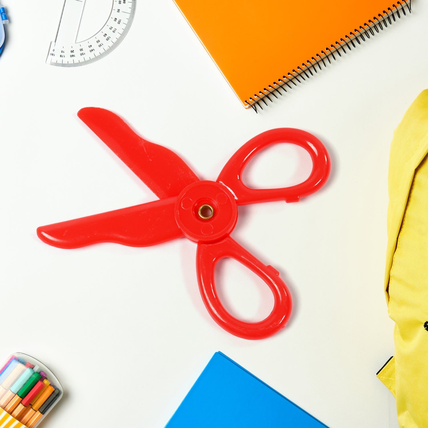 1587 Plastic Child-Safe Scissor Set, Toddlers Training Scissors, Pre-School Training Scissors and Children Art Supplies DeoDap 1587 Plastic Child-Safe Scissor Set, Toddlers Training Scissors, Pre-School Training Scissors and Children Art Supplies DeoDap